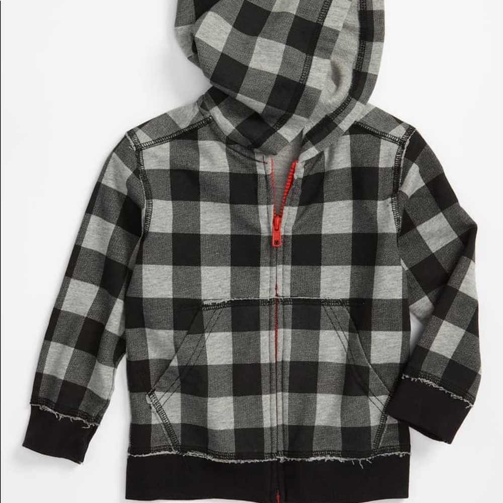 Tea Collection black and gray buffalo check jacket